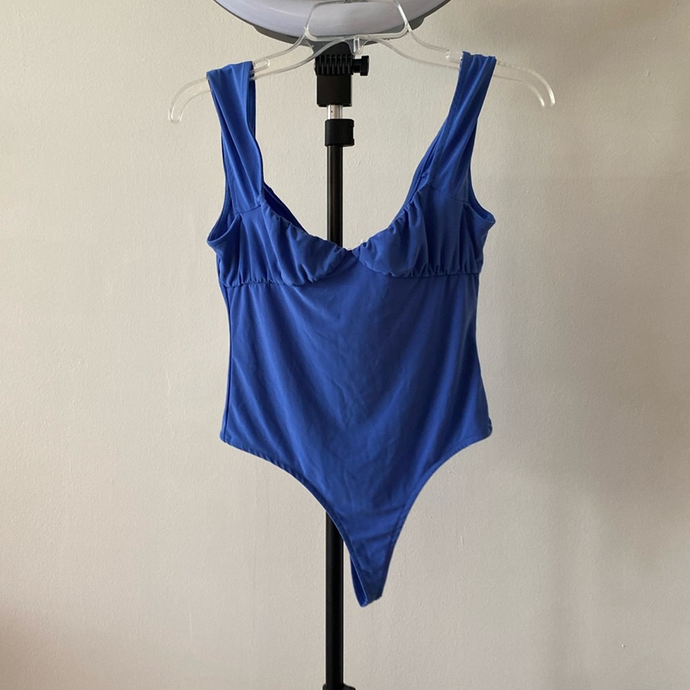 Blue bodysuit